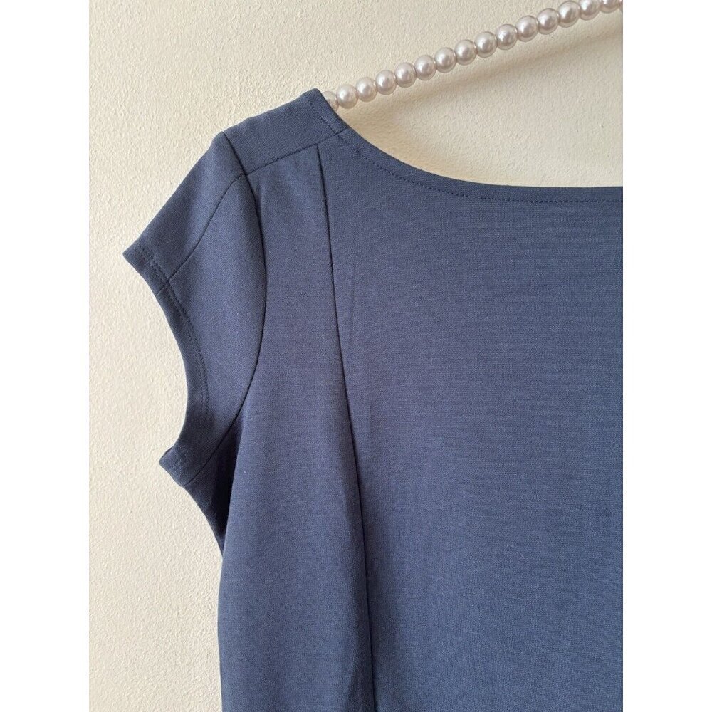 Nwt The Limited Luxe Collection Size Xs Blue Top Cap Sleeve Back Zip — image 3 of 6